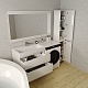 Style Line Мебель для ванной Даллас 140 L Люкс Plus 2 ящика подвесная белая – фотография-18